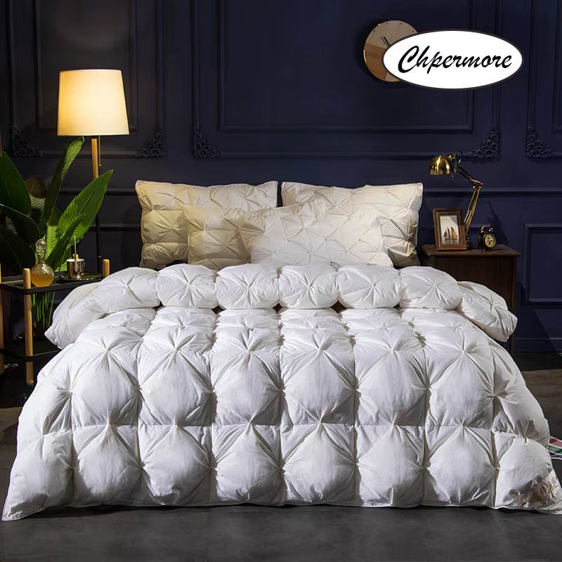 High Grade 100 % White Goose/Duck down Quilt Five Star Hotel Comforters Winter Keep Warm Duvets 100% Cotton Cover