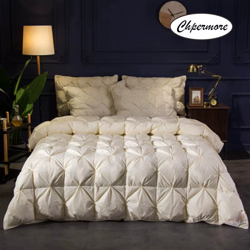 High Grade 100 % White Goose/Duck down Quilt Five Star Hotel Comforters Winter Keep Warm Duvets 100% Cotton Cover