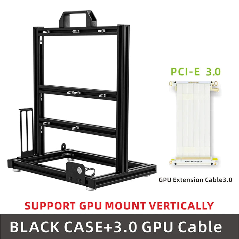 METALFISH BlockCase Open Frame Aluminum ATX/M-ATX Rack for Desktops