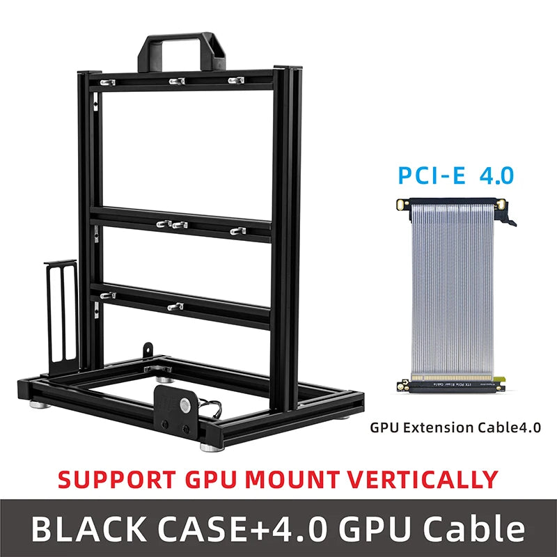 METALFISH BlockCase Open Frame Aluminum ATX/M-ATX Rack for Desktops