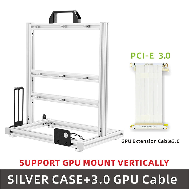 METALFISH BlockCase Open Frame Aluminum ATX/M-ATX Rack for Desktops