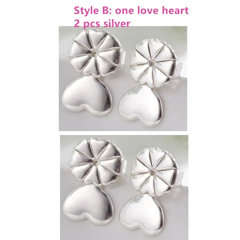 Elegant Adjustable Copper Heart Earring Supports