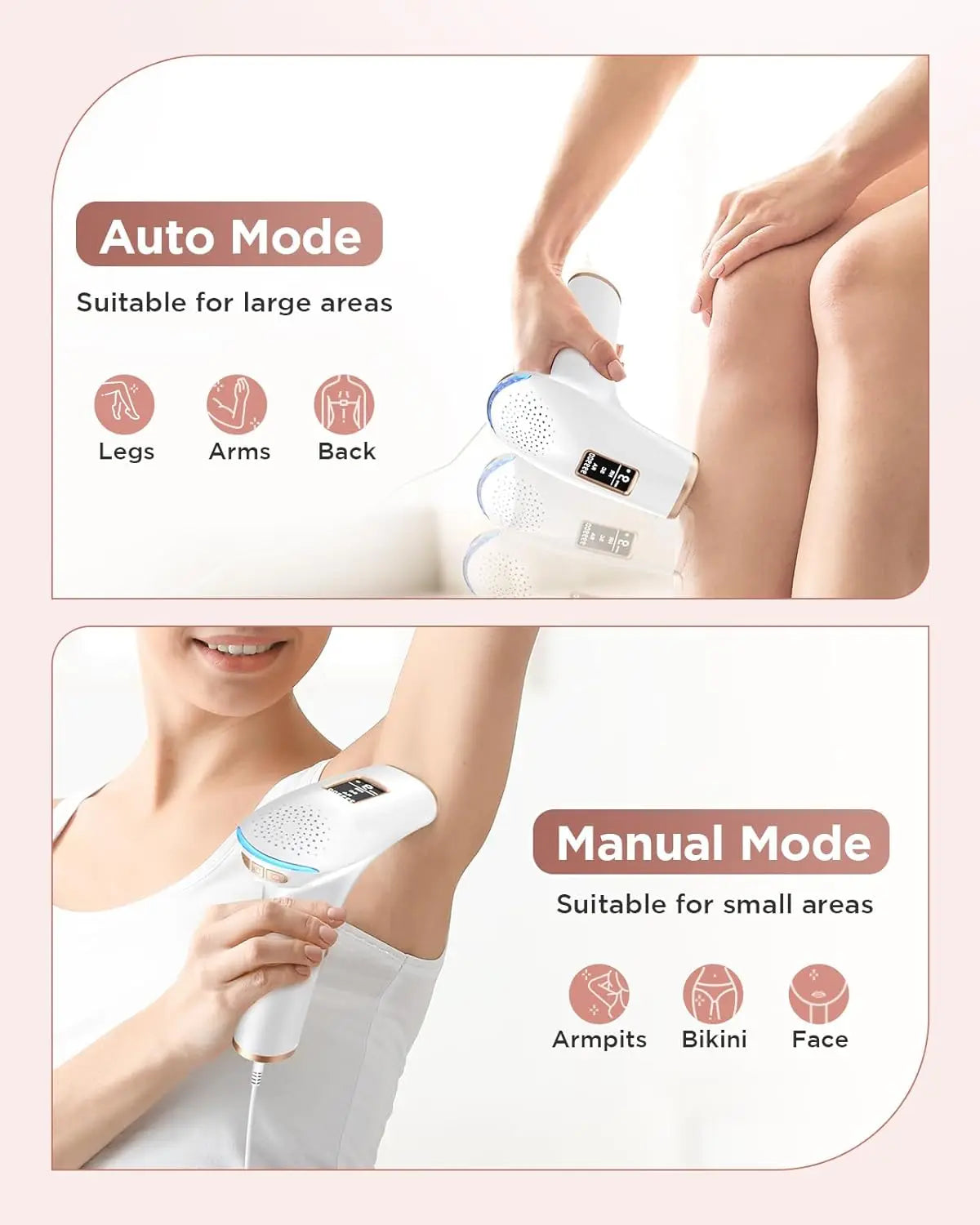Gentle soft Laser Hair Removal Device for All Body Areas