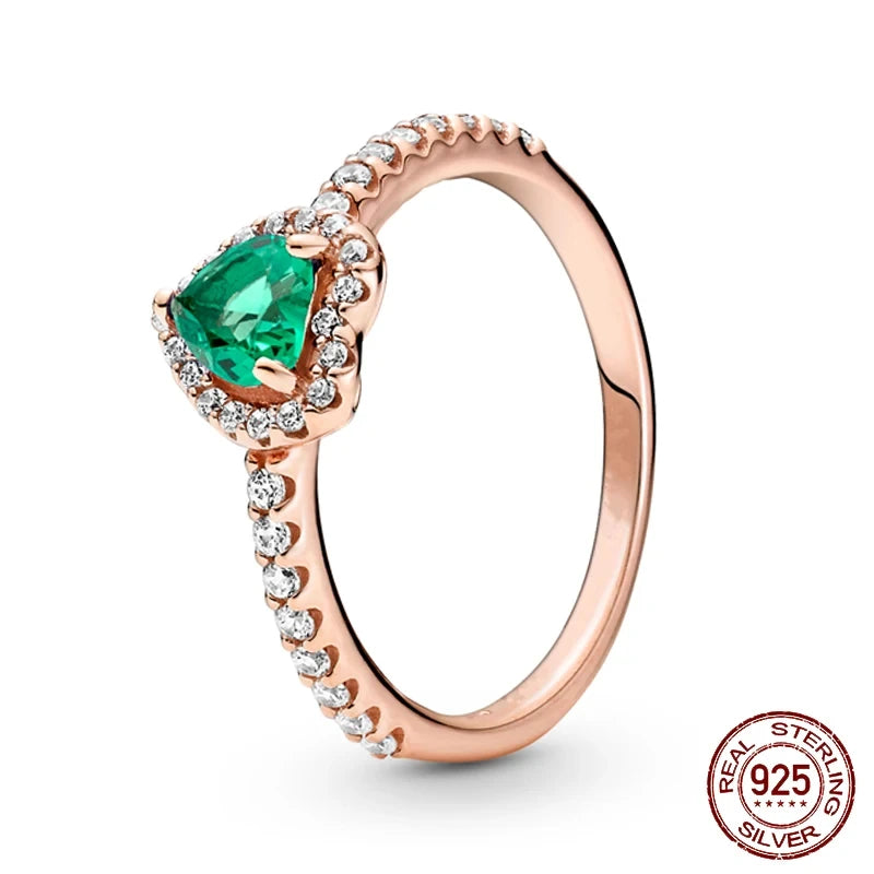 Exquisite Sterling Silver Wedding Bands with Zircon Stone