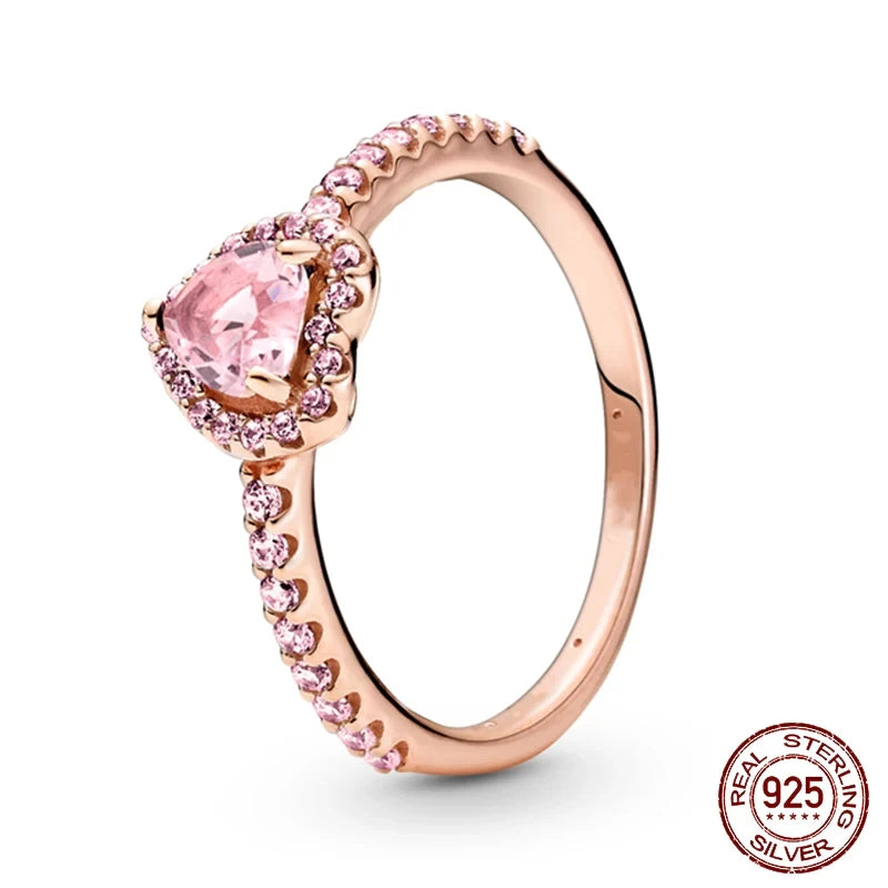 Exquisite Sterling Silver Wedding Bands with Zircon Stone