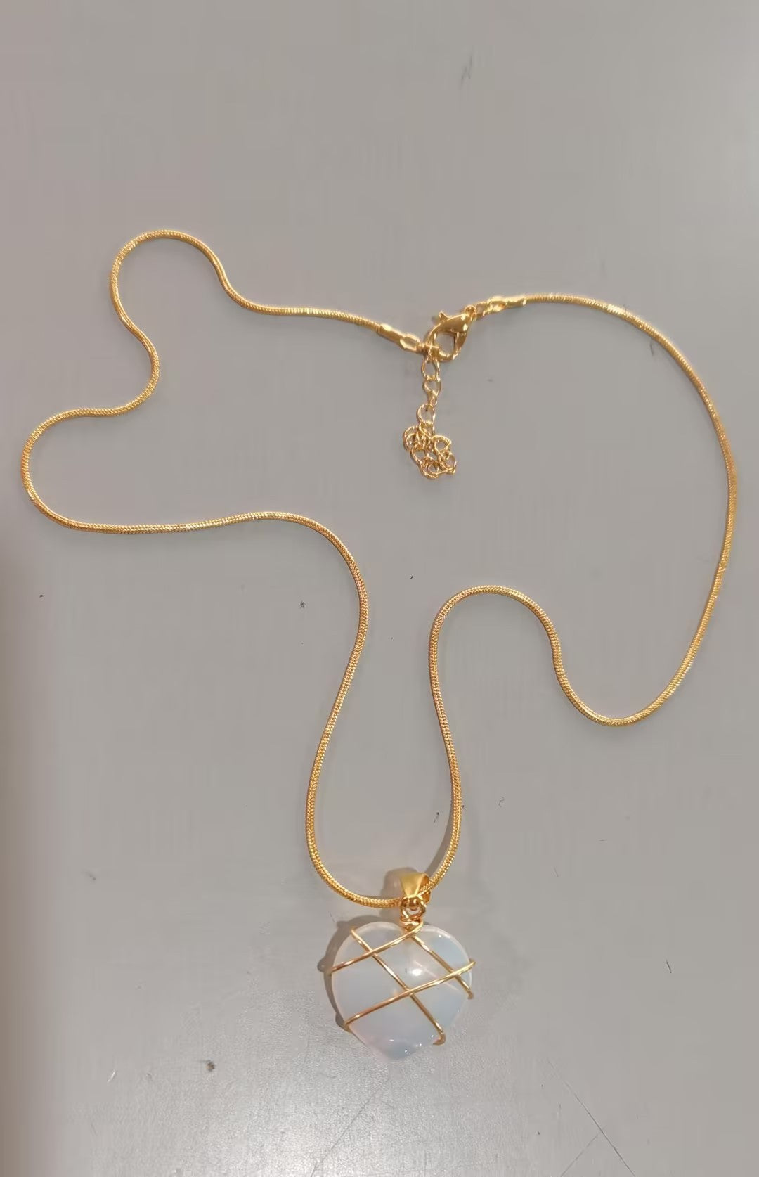 Charming Heart-Shaped Moonstone Necklace for Trendy Women