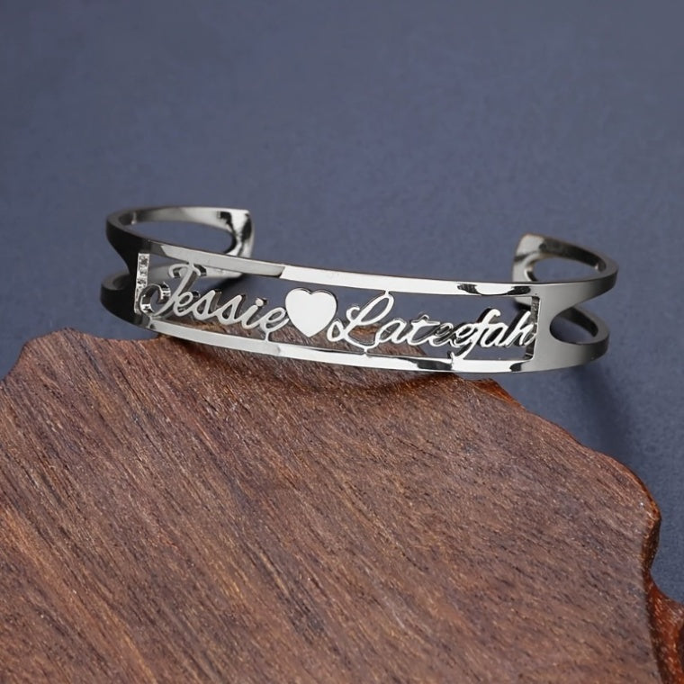 Personalized Name Bracelet - Custom Stainless Steel Bangles for a Unique Gift