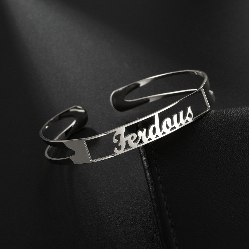 Personalized Name Bracelet - Custom Stainless Steel Bangles for a Unique Gift