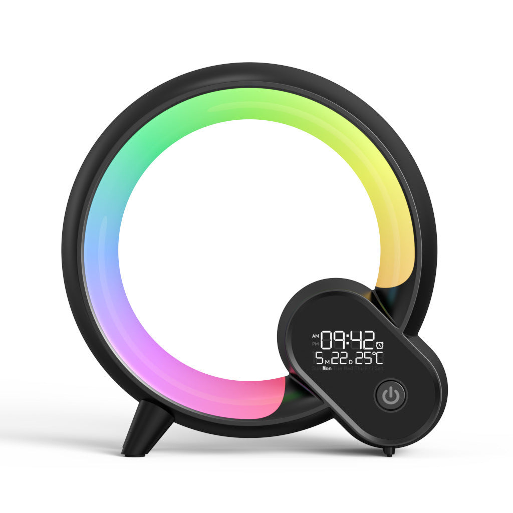 Smart Wake-Up LED Alarm Clock with Bluetooth Audio and Colorful Atmosphere Light