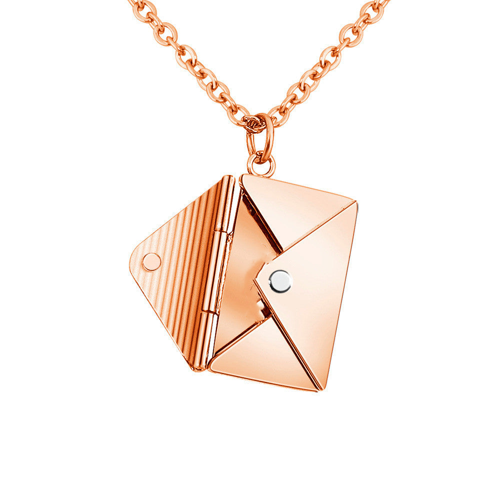 Fashion Jewelry Envelop Necklace