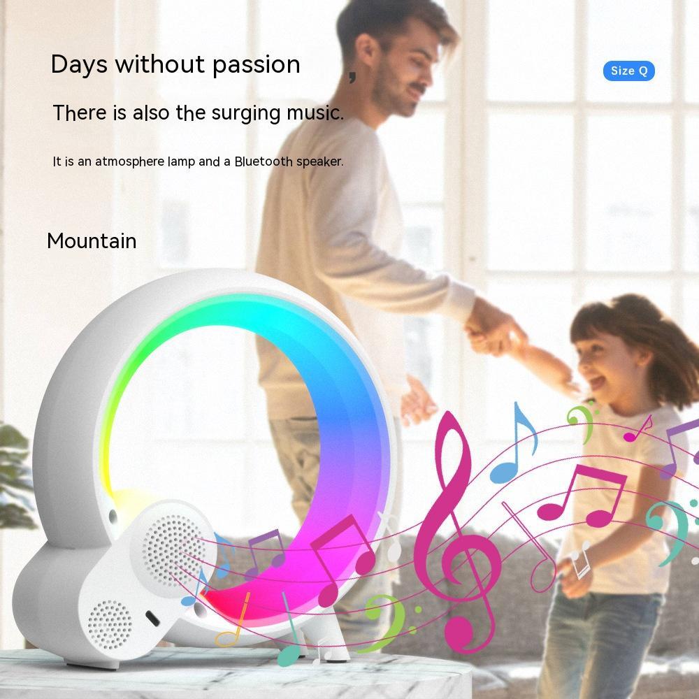 Smart Wake-Up LED Alarm Clock with Bluetooth Audio and Colorful Atmosphere Light