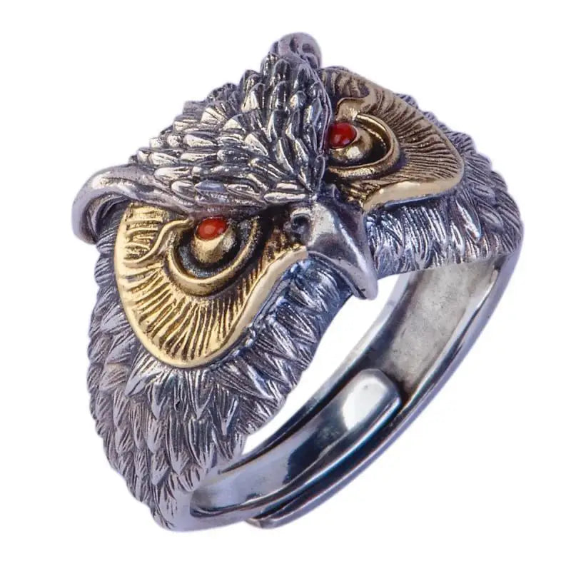 Vintage Adjustable Purple Eye Fish Ring for Unisex - Personalized Creative Lucky Cocktail Ring for Casual Events and Celebrations