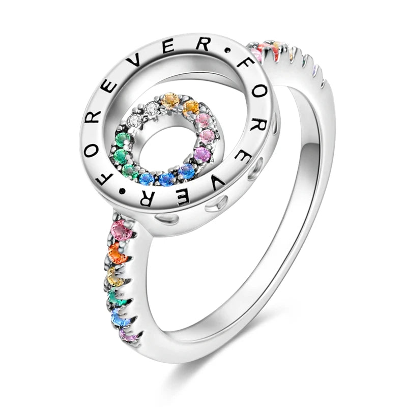 Exquisite Sterling Silver Wedding Bands with Zircon Stone