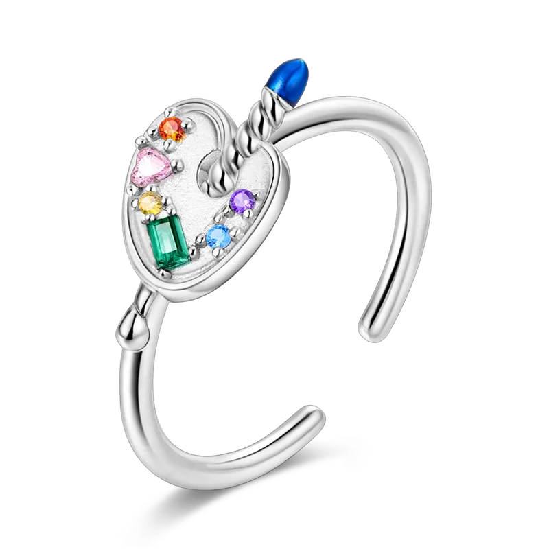 Exquisite Moon-Shaped Sterling Silver Rings for Women