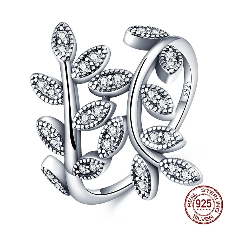 Exquisite Moon-Shaped Sterling Silver Rings for Women