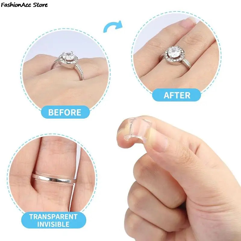 Silicone Invisible Ring Size Adjuster For Your Ring Tighten Reducer Ring Sizer Spacer Rings Guard 8pcs