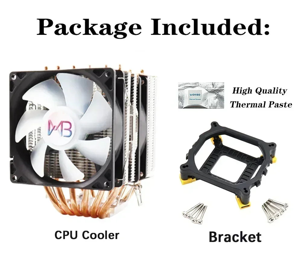 Ultimate 6 Heatpipe RGB CPU Cooler with Silent PWM & 150W TDP for Intel and AMD Sockets