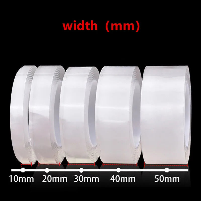 Versatile Traceless Waterproof Nano Double-Sided Adhesive Tape for Home and Kitchen – Available in 1m, 3m, 5m Sizes