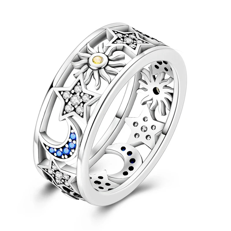 Celestial Harmony Sun and Moon Ring