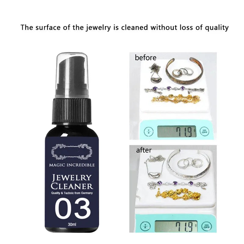 Non-Toxic Ultrasonic Jewelry Cleaning Solution for Gold, Silver, Diamonds, and Watches - Deep Clean and Shine