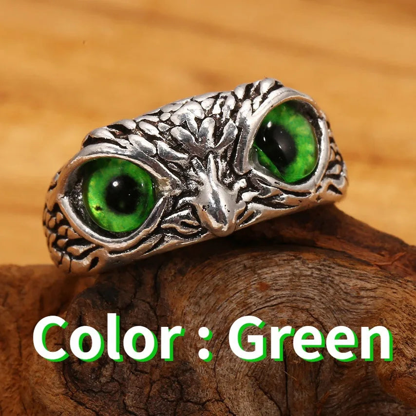 Charming Gothic Owl Ring for Unisex Fashion Statement