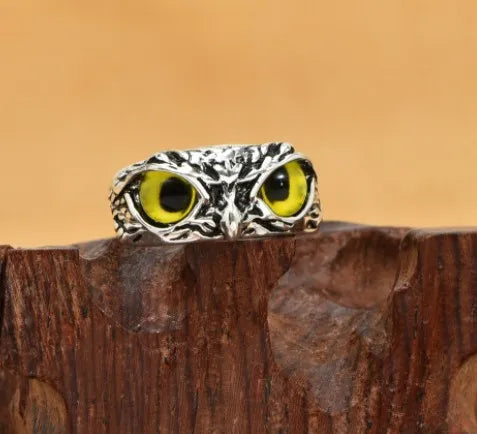 Charming Gothic Owl Ring for Unisex Fashion Statement