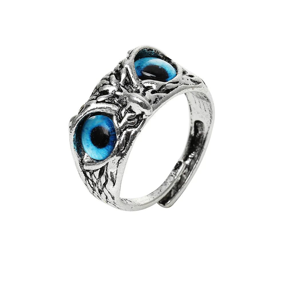 Charming Gothic Owl Ring for Unisex Fashion Statement