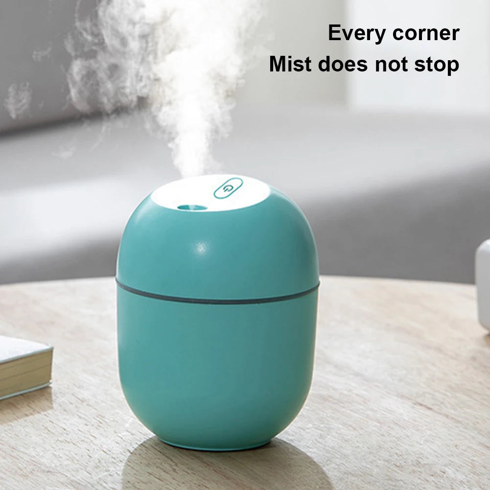 Compact USB Ultrasonic Humidifier and Essential Oil Diffuser with LED Light for Car Aromatherapy