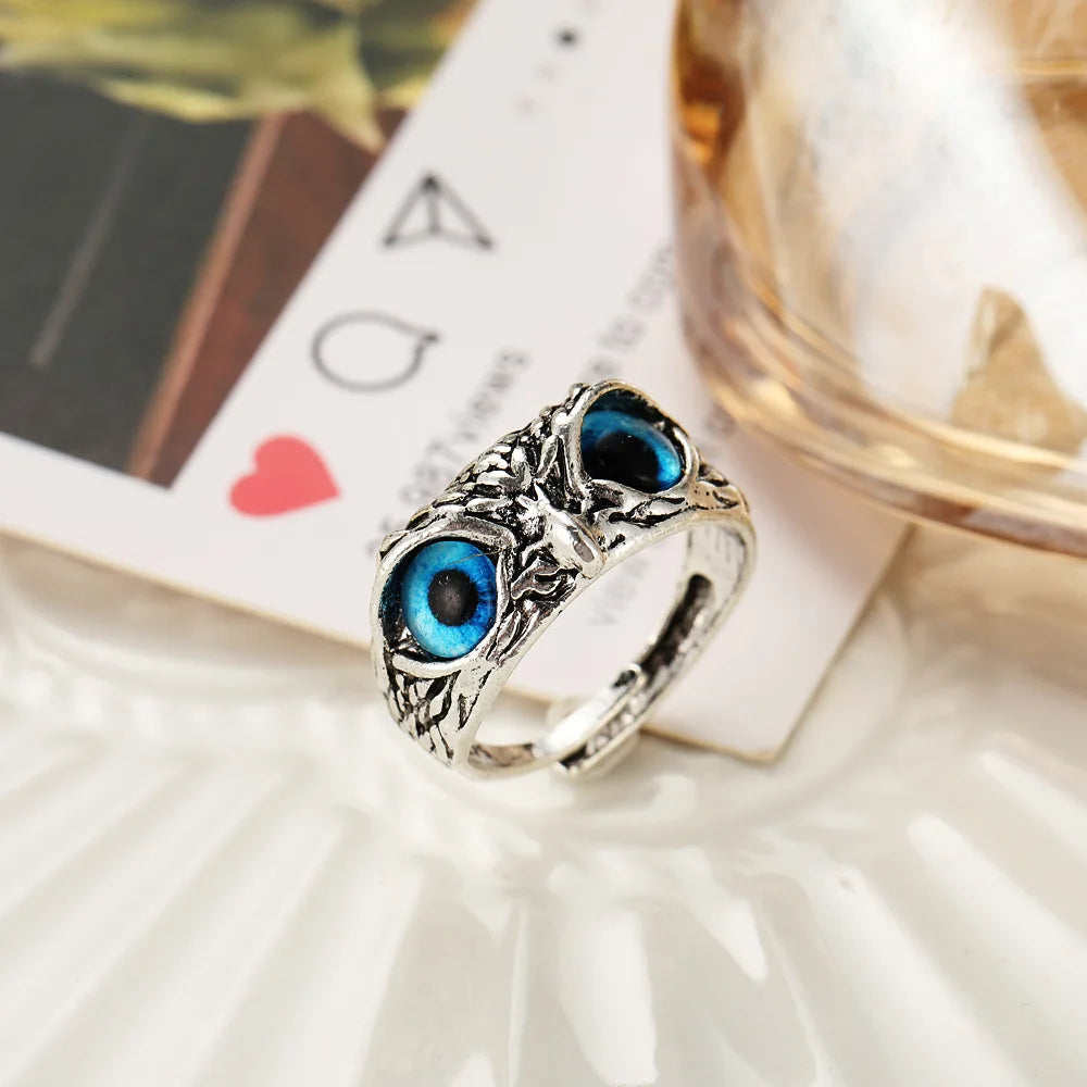 Charming Gothic Owl Ring for Unisex Fashion Statement