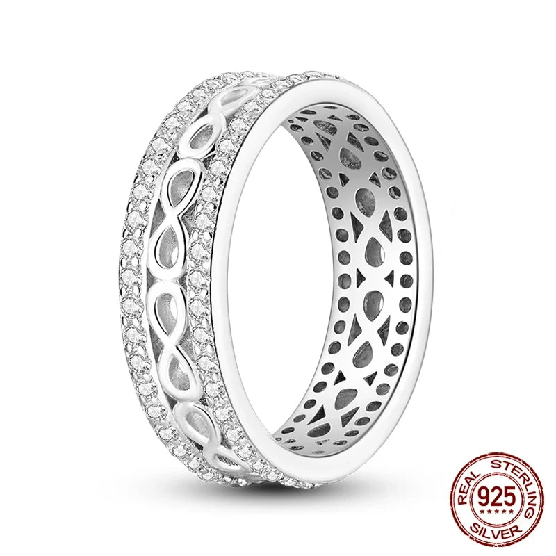 Exquisite Sterling Silver Wedding Bands