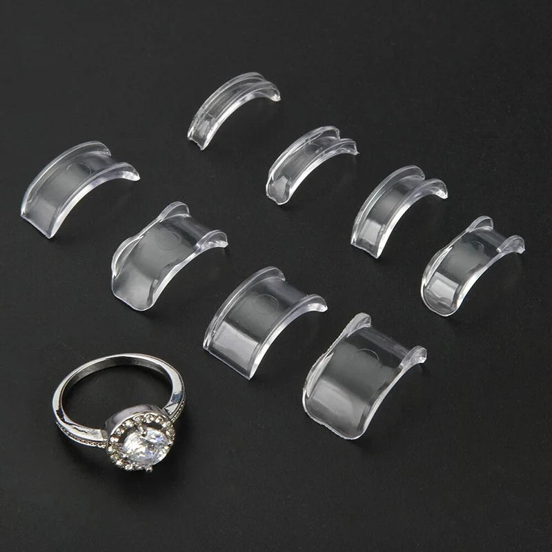 Adjustable Silicone Ring Size Reducer - 8 Sizes for Comfortable Fit and Security