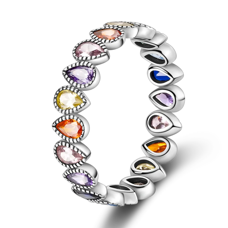 Exquisite Moon-Shaped Sterling Silver Rings for Women