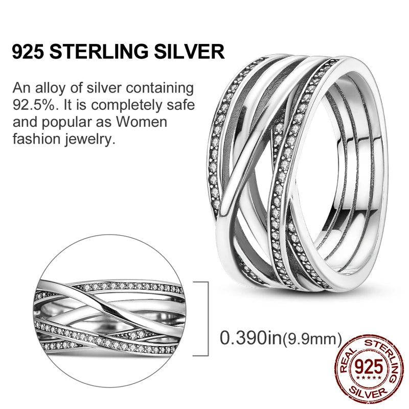 Elegant Sterling Silver Cubic Zirconia Rings