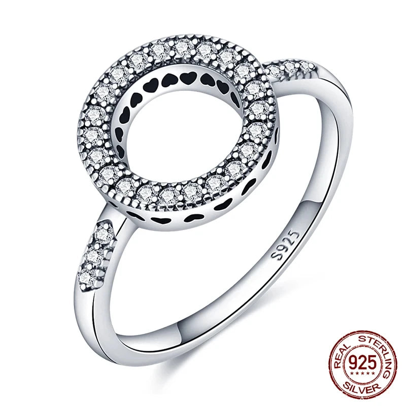 Exquisite Sterling Silver Zircon Rings