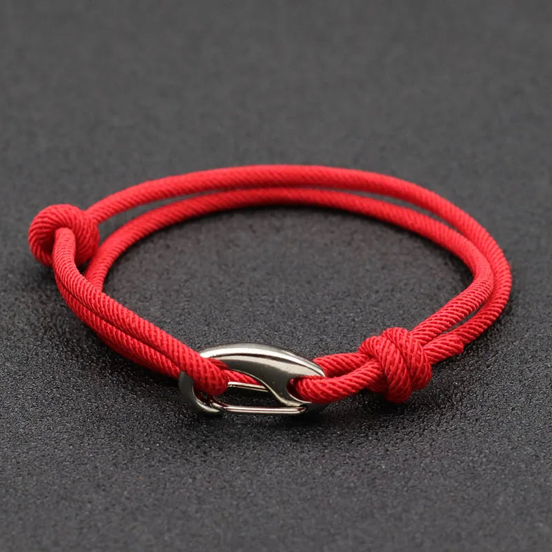 Men's Adjustable 3mm Double Layer Weaved Rope Bracelet - Stylish Handmade Charm Accessory