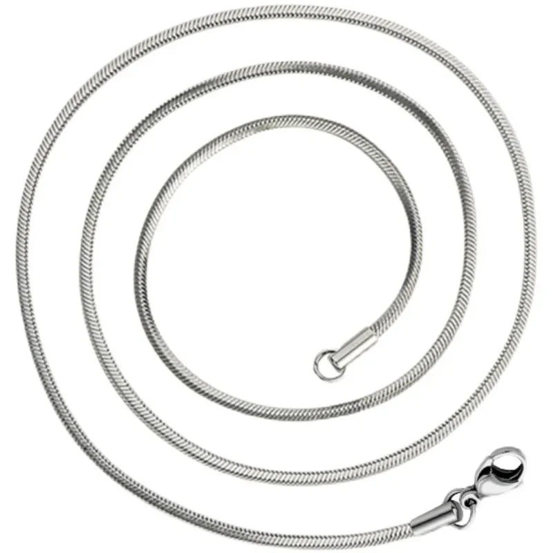 Classic 925 Sterling Silver Punk Hip-hop Snake Link Necklace