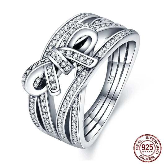 Exquisite Moon-Shaped Sterling Silver Rings for Women