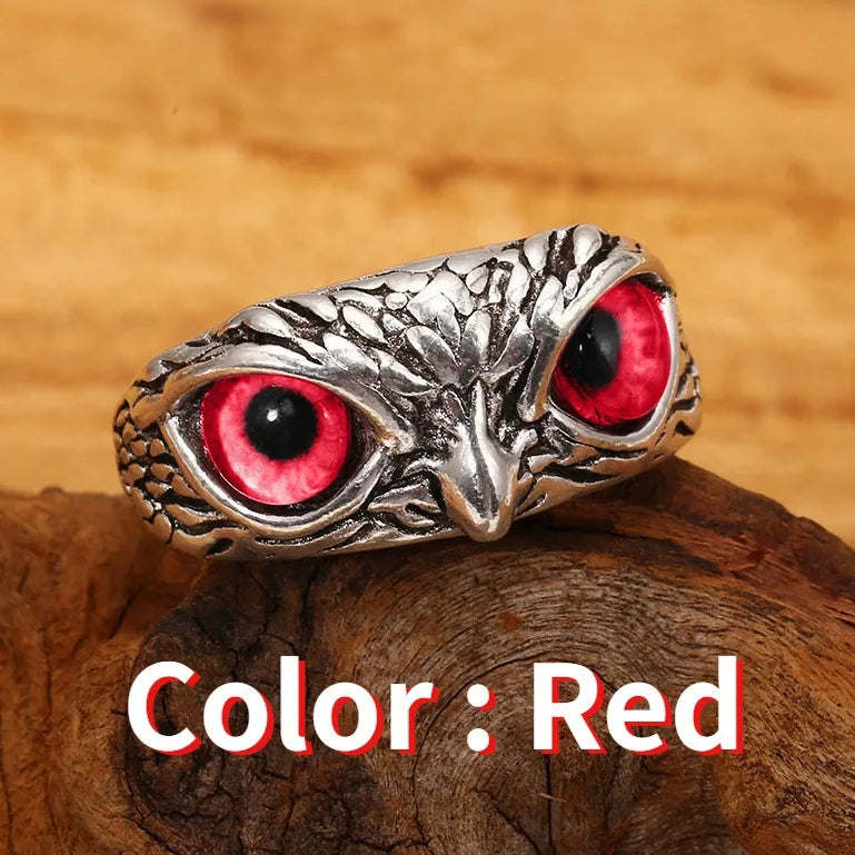 Charming Gothic Owl Ring for Unisex Fashion Statement