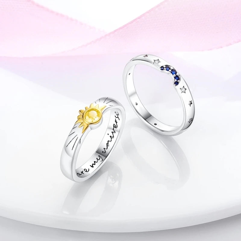 Celestial Harmony Sun and Moon Ring