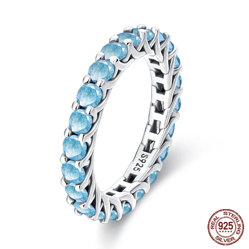 Exquisite Moon-Shaped Sterling Silver Rings for Women