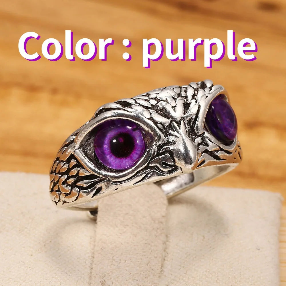 Charming Gothic Owl Ring for Unisex Fashion Statement