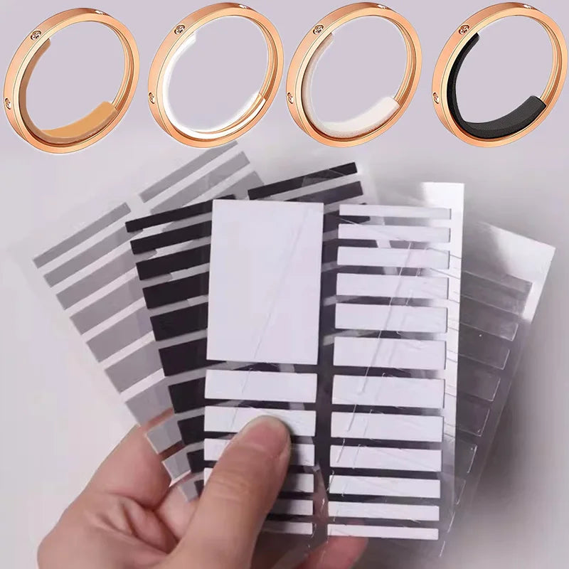 Transparent Silicone Ring Size Adjuster Stickers - Invisible Tightener for Jewelry Resizing