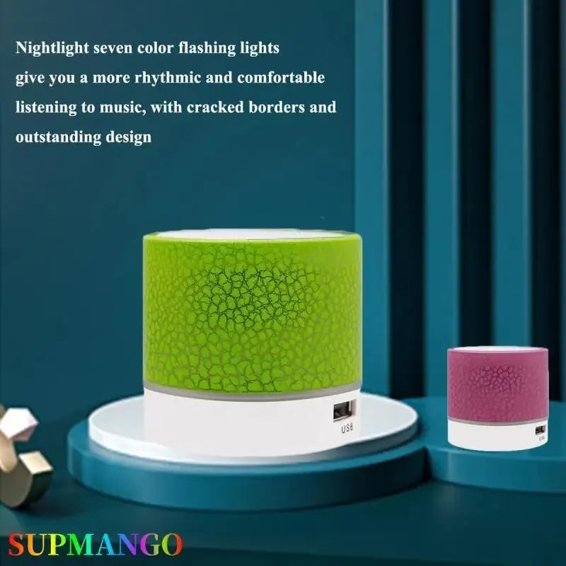 Portable A9 Bluetooth Subwoofer Speaker with LED Lights and TF Card Functionality