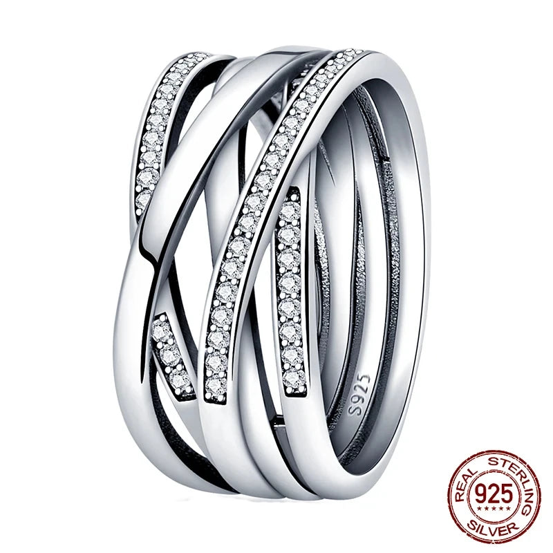 Exquisite Sterling Silver Wedding Bands