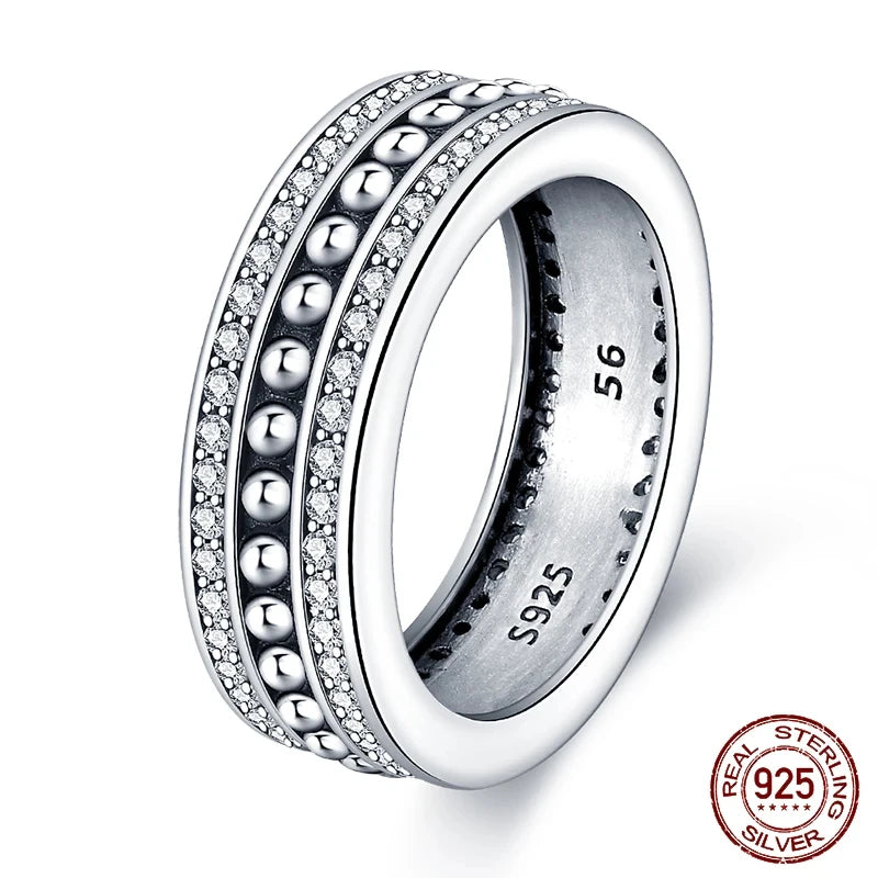 Moonlit Elegance: Sterling Silver Wedding Bands