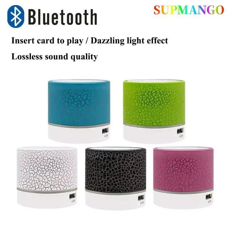 Portable A9 Bluetooth Subwoofer Speaker with LED Lights and TF Card Functionality