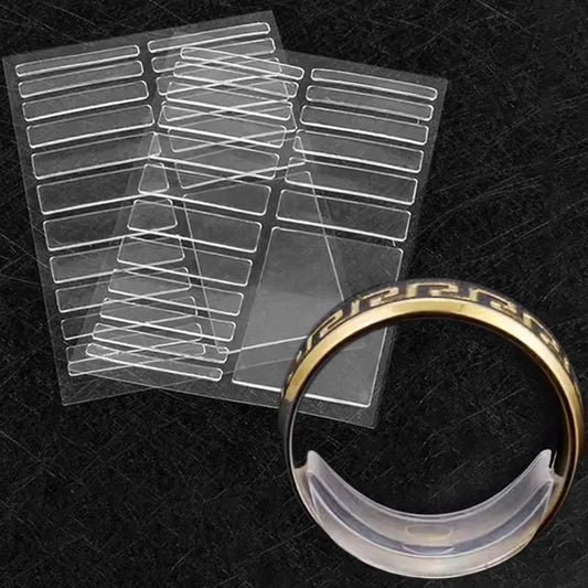 Transparent Silicone Ring Size Adjuster Stickers - Invisible Tightener for Jewelry Resizing