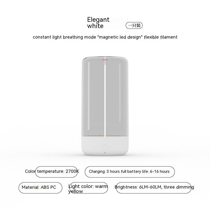 Rechargeable LED Camping Lantern with Adjustable Modes and Magnetic Filament Design