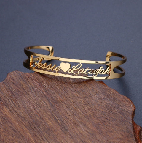 Personalized Name Bracelet - Custom Stainless Steel Bangles for a Unique Gift