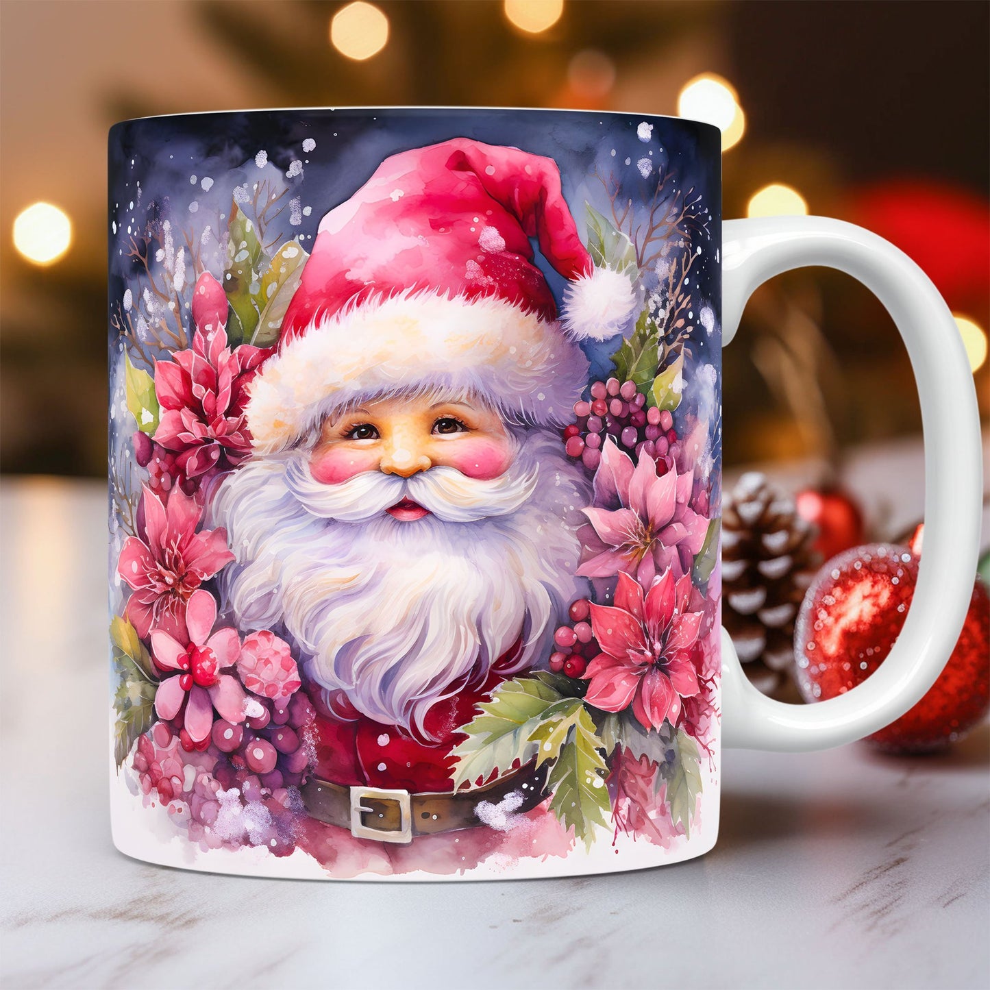 Festive 3D Santa Claus Ceramic Mug – Unique Christmas Coffee Cup for Hot Drinks, Perfect Holiday Gift for Kids and Adults